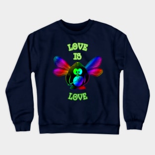 Love Is Love Cute Cartoon Penguin Fairy Gift Crewneck Sweatshirt